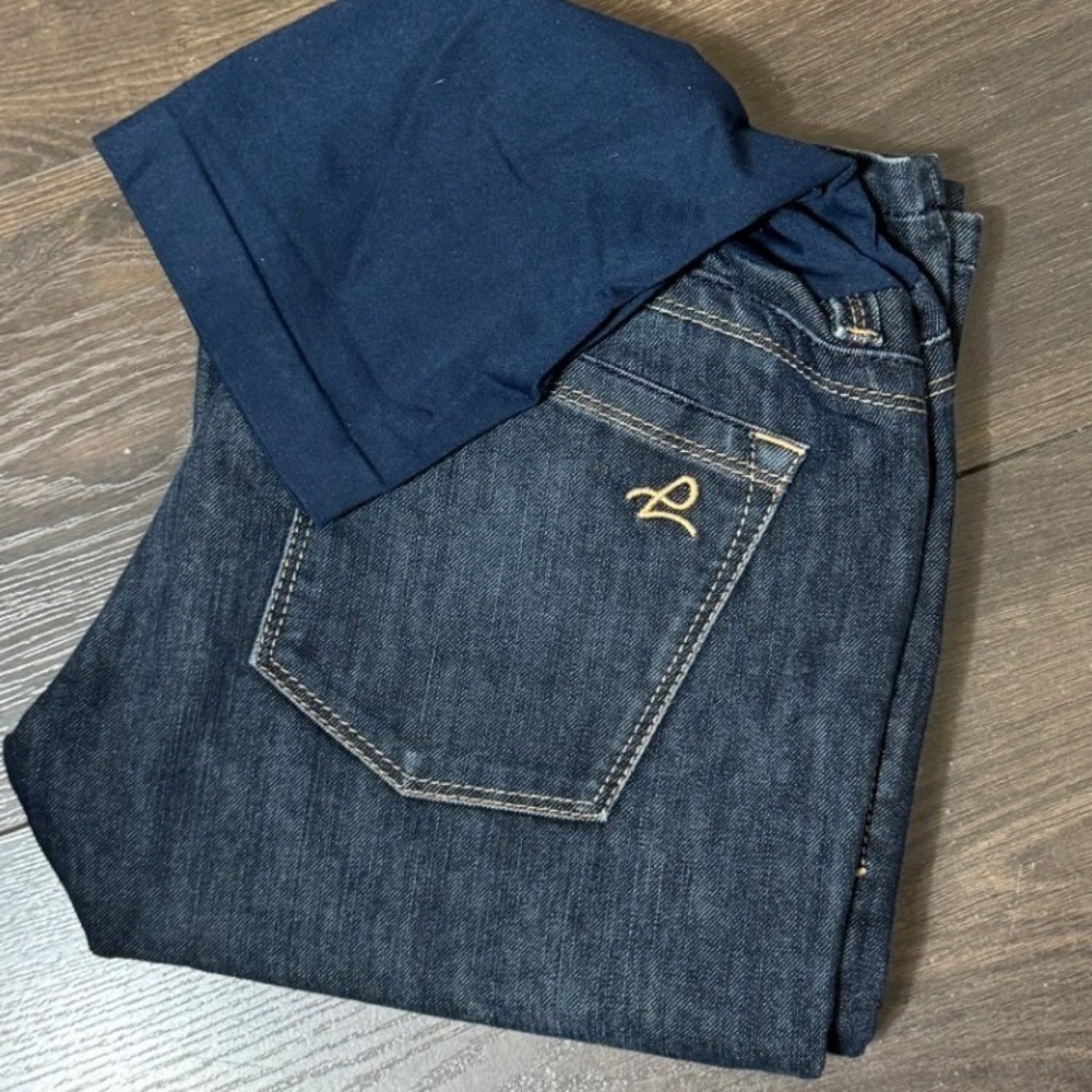 DL1961 Jeans Milano Boot Cut Maternity 29 x 34.5" Long Dark‎ Wash Stretch